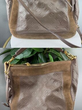 Louis Vuitton Chocolat Monogram Empreinte Suede & Leather Audacieuse MM Bag